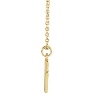 18K Yellow Gold-Plated Sterling Silver Initial O  Dangle 16" Necklace