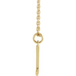 18K Yellow Gold-Plated Sterling Silver Initial L Dangle 18" Necklace