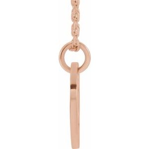 14K Rose Gold Initial S 16-18" Necklace