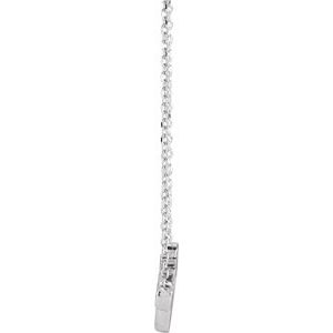 14K White Gold Faith 18" Necklace
