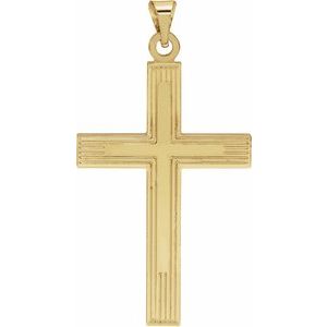 14K Yellow Gold Cross Pendant