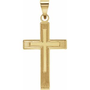 14K Yellow Gold Cross Pendant