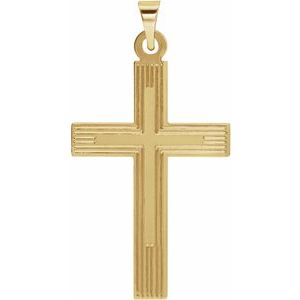 14K Yellow Gold Cross Pendant
