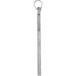 14K White Gold Cross Pendant