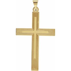 14K Yellow Gold Cross Pendant