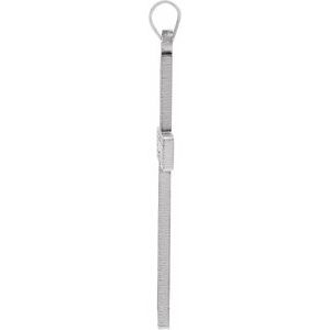 14K White Gold Cross Pendant