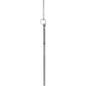 14K White Gold Cross 18" Necklace