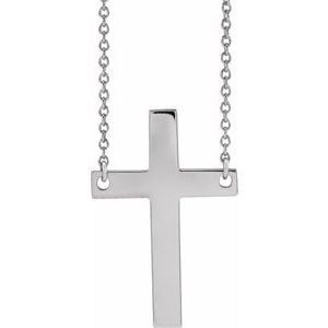 14K Yellow Gold Cross 18" Necklace