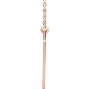 14K Rose Gold Cross 16" Necklace