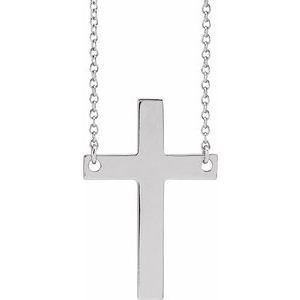 Sterling Silver Cross 16" Necklace