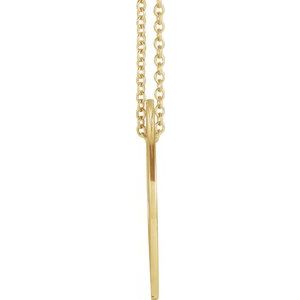 14K Yellow Gold Engravable Pierced Loop 16-18" Necklace