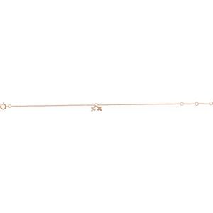 14K Rose Gold .03 CTW Natural Diamond Cross 6 1/2-7 1/2" Bracelet