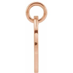 14K Rose Gold Initial L Charm/Pendant