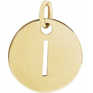 14K Yellow Gold Initial H Charm/Pendant
