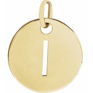 14K Yellow Gold Initial H Charm/Pendant