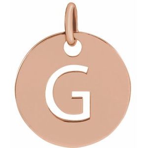 18K Rose Gold-Plated Sterling Silver Initial G Charm/Pendant
