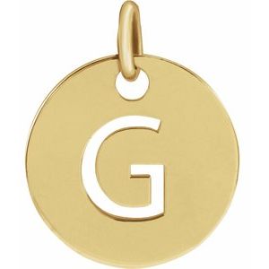 18K Yellow Gold-Plated Sterling Silver Initial G Charm/Pendant