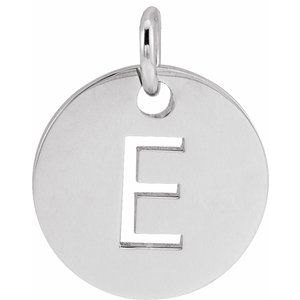 Sterling Silver Initial E Charm/Pendant