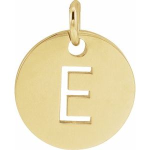 18K Yellow Gold-Plated Sterling Silver Initial E Charm/Pendant