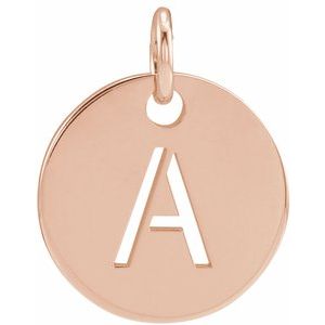 18K Rose Gold-Plated Sterling Silver Initial A Charm/Pendant