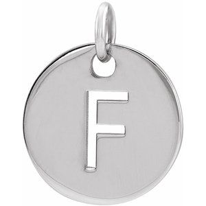 Sterling Silver Initial F Charm/Pendant