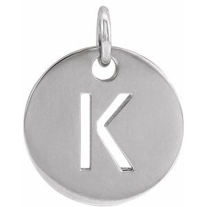 Sterling Silver Initial K Charm/Pendant