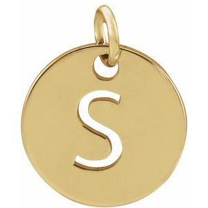 18K Yellow Gold-Plated Sterling Silver Initial S Charm/Pendant