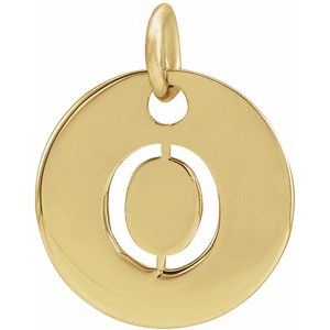 18K Yellow Gold-Plated Sterling Silver Initial O Charm/Pendant