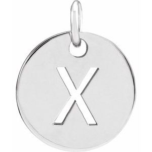 Sterling Silver Initial X Charm/Pendant
