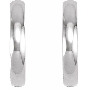 Platinum Hinged 16 mm Hoop Earrings