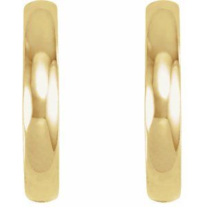 14K Yellow Gold Hinged 17.5 mm Hoop Earrings