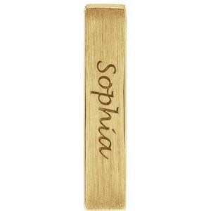 14K Yellow Gold Engravable Sculptural Bar Pendant