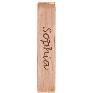 14K Rose Gold Engravable Sculptural Bar Pendant