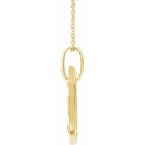 14K Yellow Gold .05 CT Natural Diamond Initial S 16-18" Necklace
