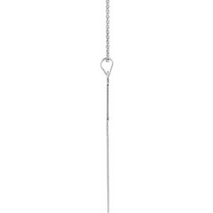 14K White Gold 49.4x25 mm Cross 18" Necklace