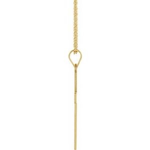 14K Yellow Gold 29.4x14 mm Cross 18" Necklace