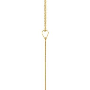 14K Yellow Gold 36.8x18 mm Cross 18" Necklace