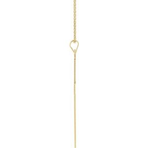14K Yellow Gold 49.4x25 mm Cross 18" Necklace