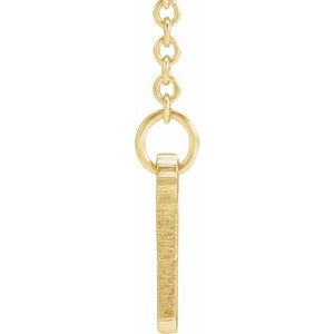 18K Yellow Gold Vermeil Be PoshÂ® Engravable Bar 19 1/2" Necklace