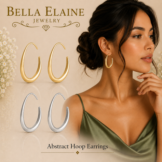 Abstract Hoop Earrings