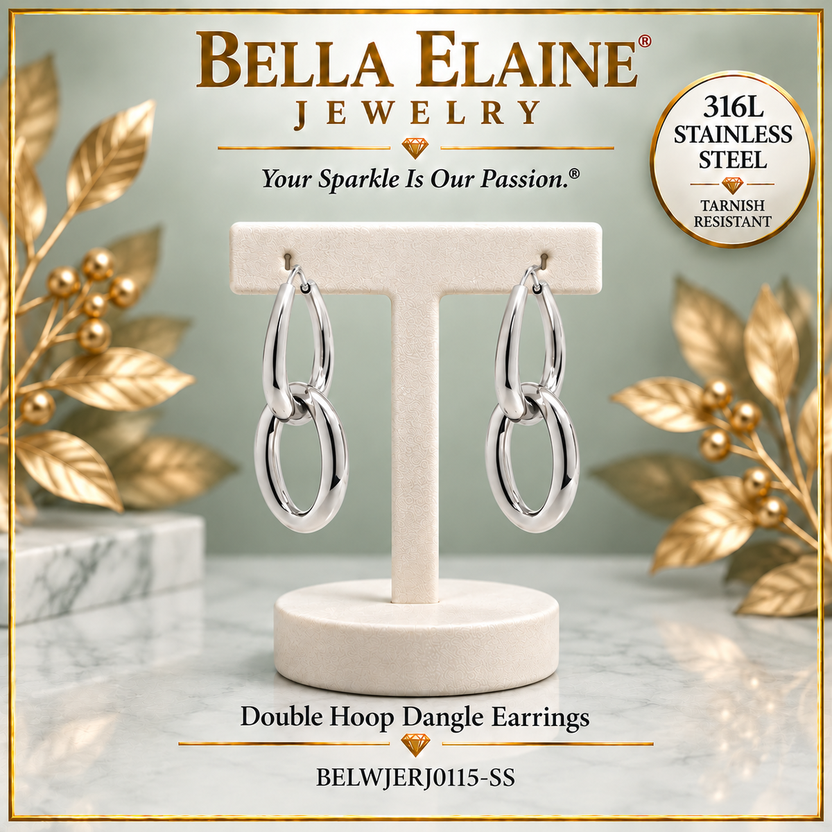 Double Hoop Dangle Earrings