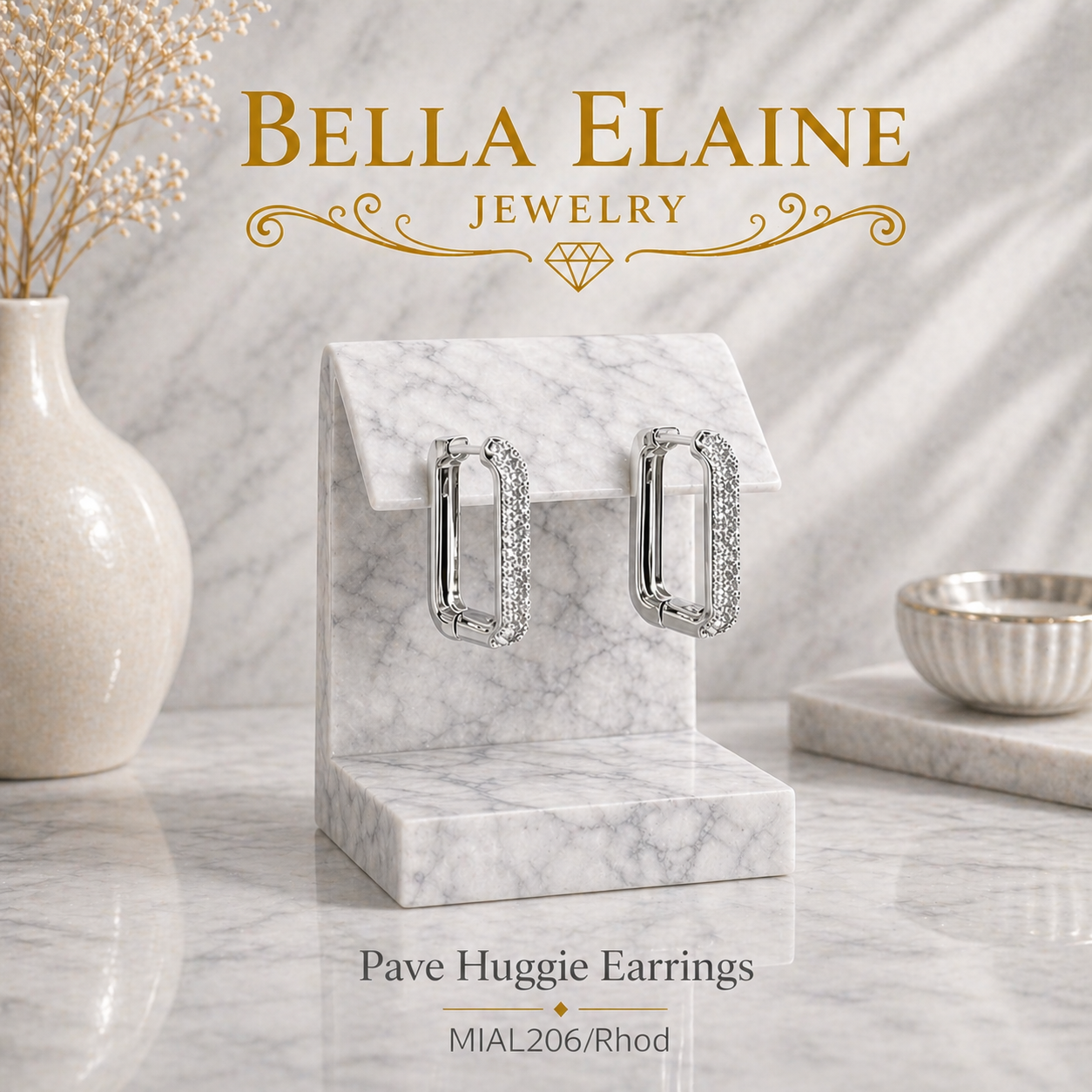 Pave Huggie Earrings