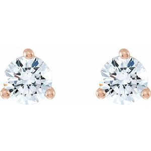 14K Rose Gold 1/8 CTW Lab-Grown Diamond Stud Earrings