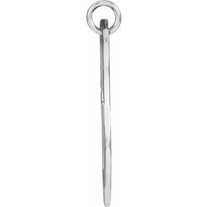 Sterling Silver 20.7x15.4 mm Pierced Cross Shield Pendant