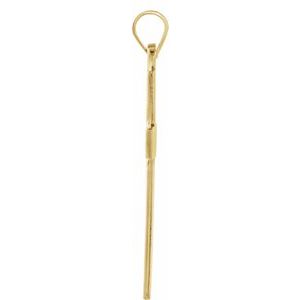 14K Yellow Gold 24x15 mm Cross Pendant