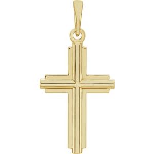 14K Yellow Gold Cross Pendant