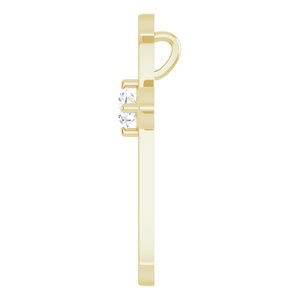 14K Yellow Gold 4.1 mm Round 1/4 CTW Natural Diamond Pendant