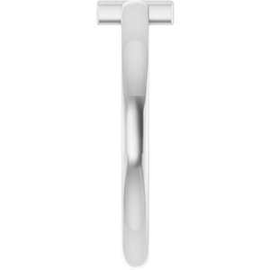 Sterling Silver Youth Imitation Garnet Sideways Cross Ring