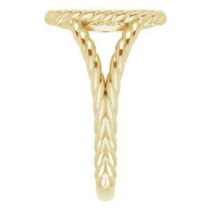 14K Yellow Gold .02 CTW Natural Diamond Cross Ring