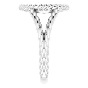 Platinum .02 CTW Natural Diamond Cross Ring